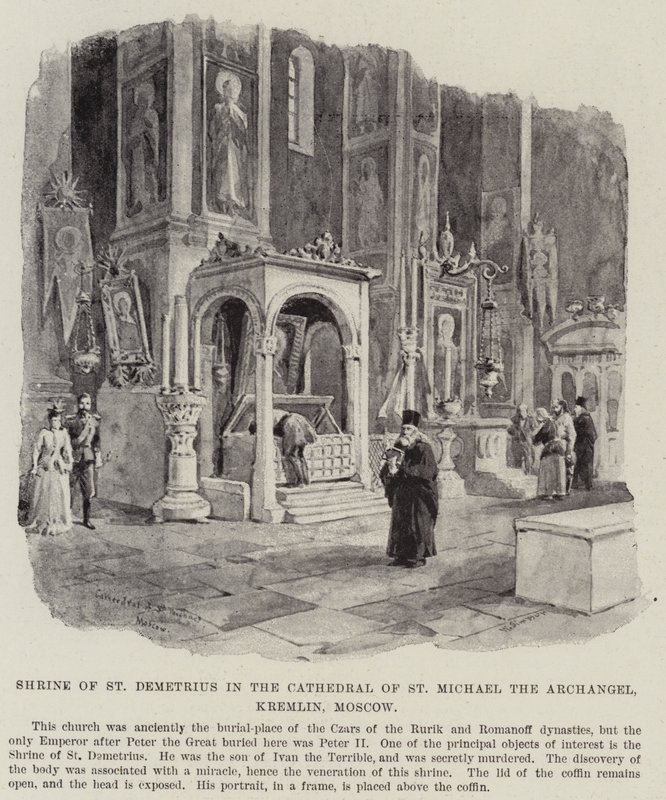 Schrein des Heiligen Demetrius in der Kathedrale des Erzengels Michael, Kreml, Moskau von William Crimea Simpson