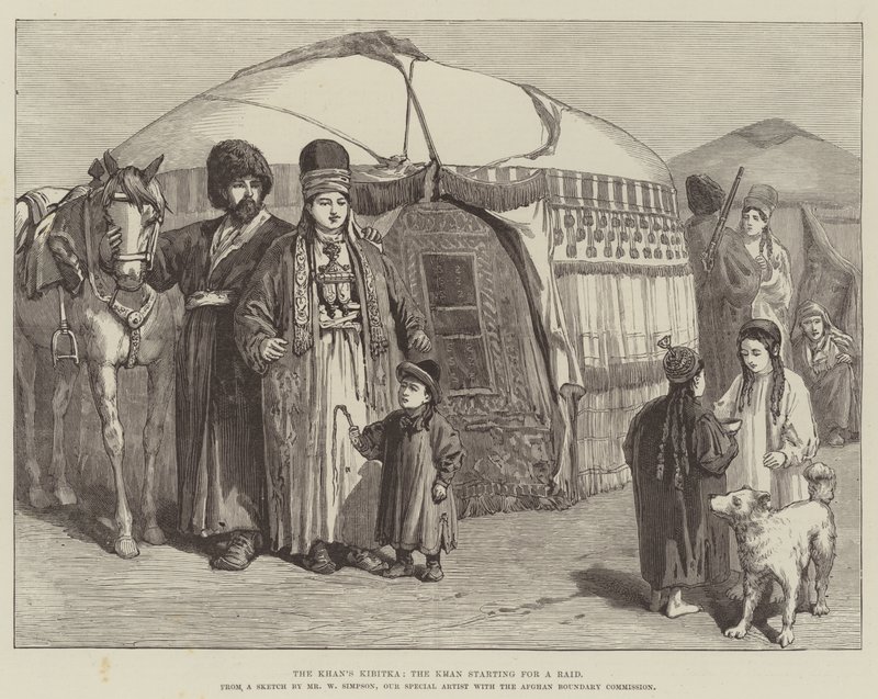 Die Kibitka des Khans, der Khan startet zu einem Überfall von William Crimea Simpson