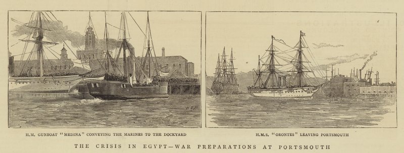 Die Krise in Ägypten, Kriegsvorbereitungen in Portsmouth von William Edward Atkins
