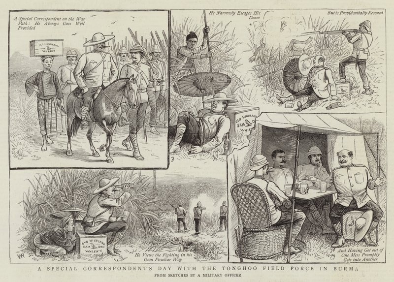 Ein Tag eines Sonderkorrespondenten mit der Tonghoo-Feldtruppe in Burma von William Ralston