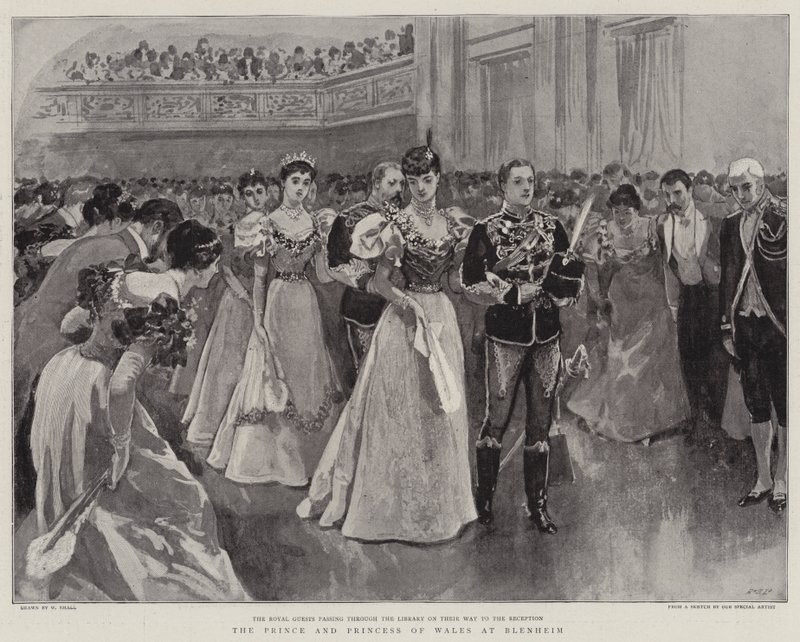Der Prinz und die Prinzessin von Wales in Blenheim von William Small