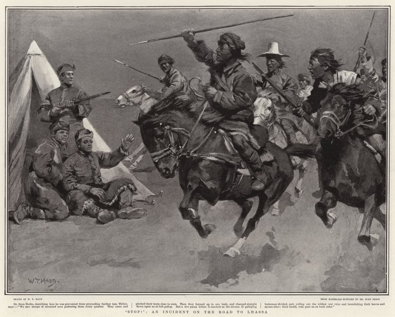 Halt!, ein Vorfall auf dem Weg nach Lhasa von William T. Maud
