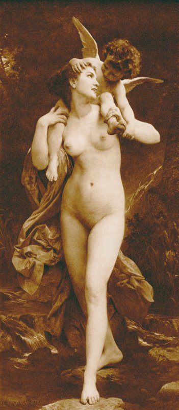 Die Jugend und die Liebe von William Adolphe (after) Bouguereau