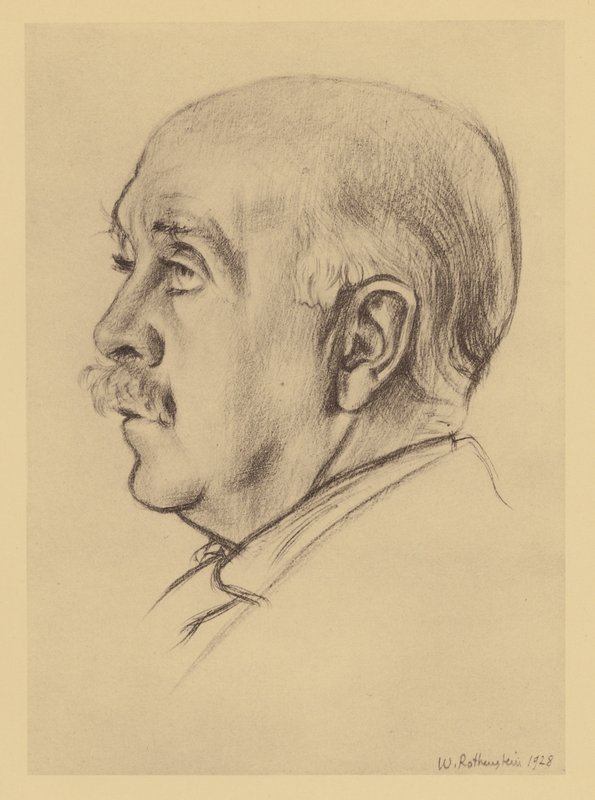Porträt von Max Beerbohm von William (after) Rothenstein