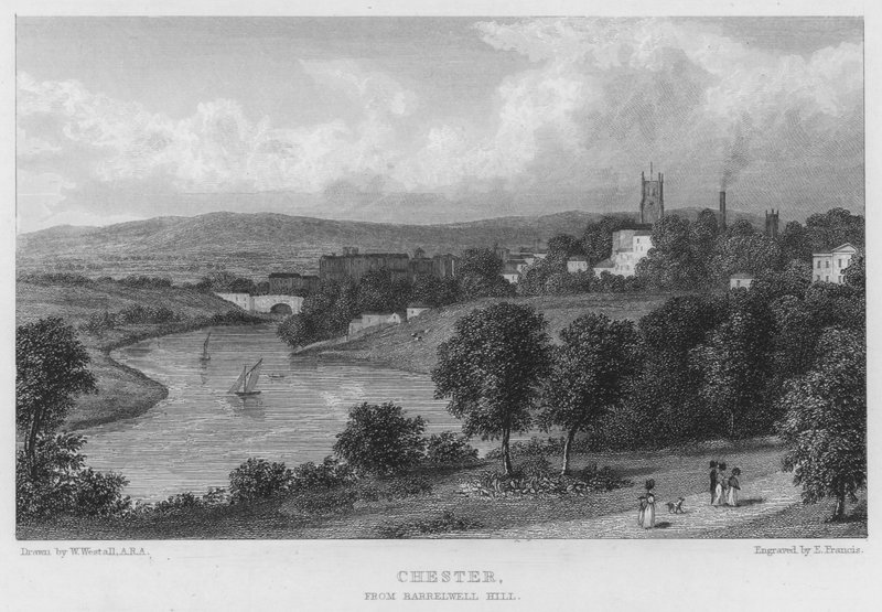 Chester, von Barrelwell Hill (Stich) von William (after) Westall