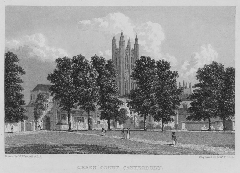 Green Court, Canterbury (Stich) von William (after) Westall