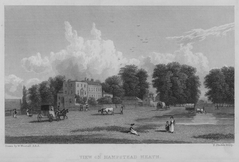 Blick auf Hampstead Heath (Stich) von William (after) Westall