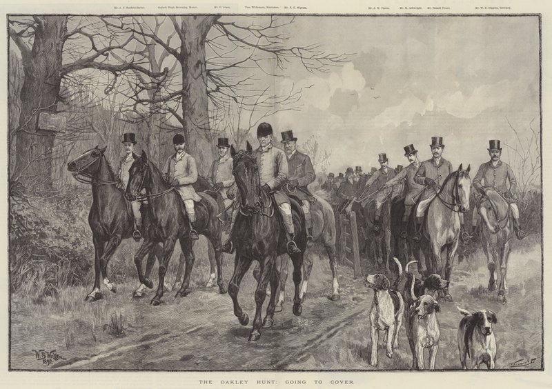 Die Oakley-Jagd, auf dem Weg zur Deckung von William Barnes Wollen