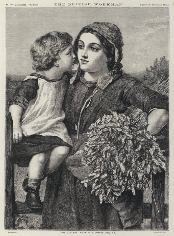 Die Ährenleserin (Stich) von William Charles Thomas (after) Dobson