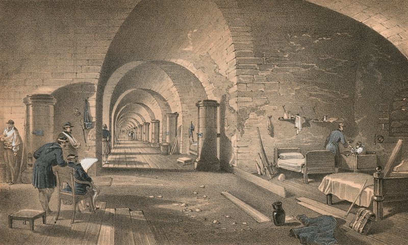 Inneres von Fort Nicholas von William Crimea Simpson