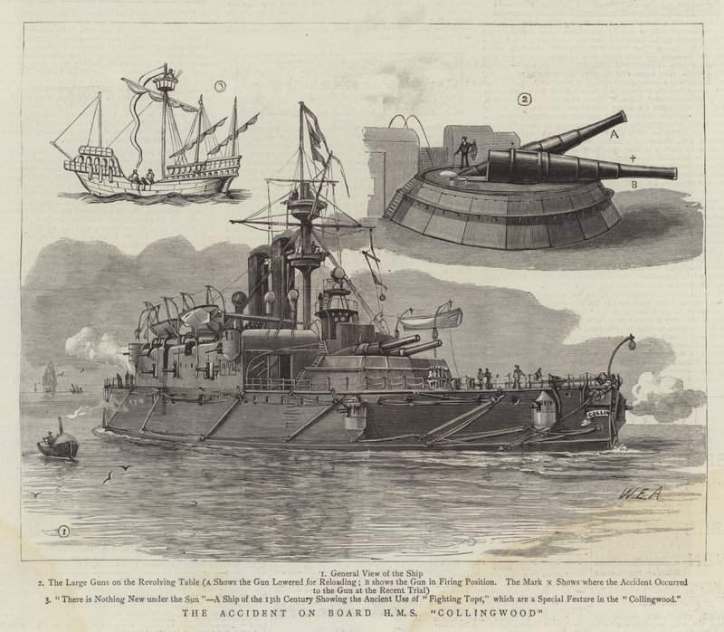 Der Unfall an Bord der HMS Collingwood von William Edward Atkins