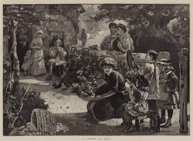 Ein Bienenschwarm von William Hatherell
