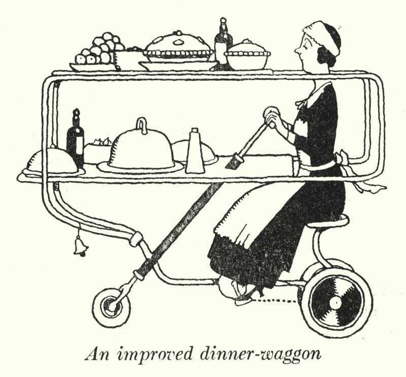 Ein verbesserter Speisewagen von William Heath Robinson