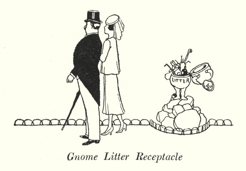 Zwergen-Abfallbehälter von William Heath Robinson