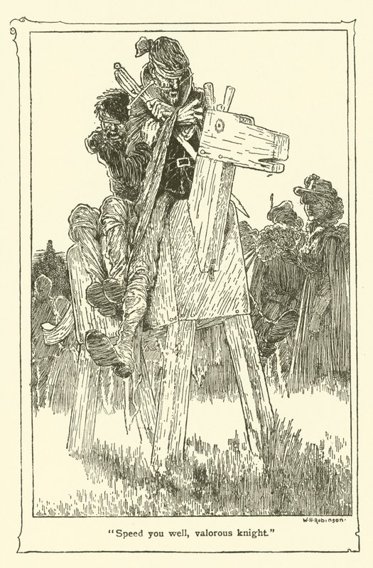 Illustration für Don Quijote von William Heath Robinson