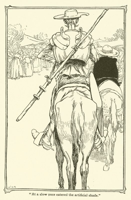 Illustration für Don Quijote von William Heath Robinson