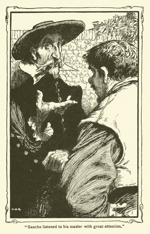 Illustration für Don Quijote von William Heath Robinson