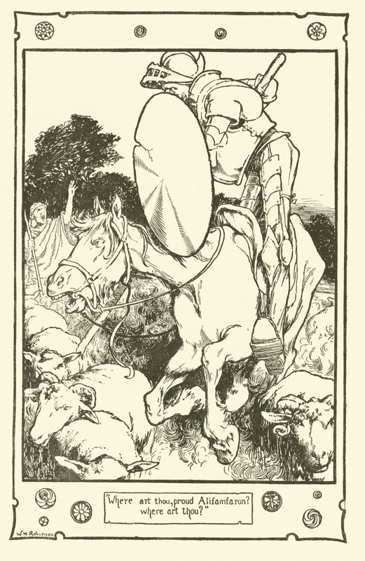 Illustration für Don Quijote von William Heath Robinson