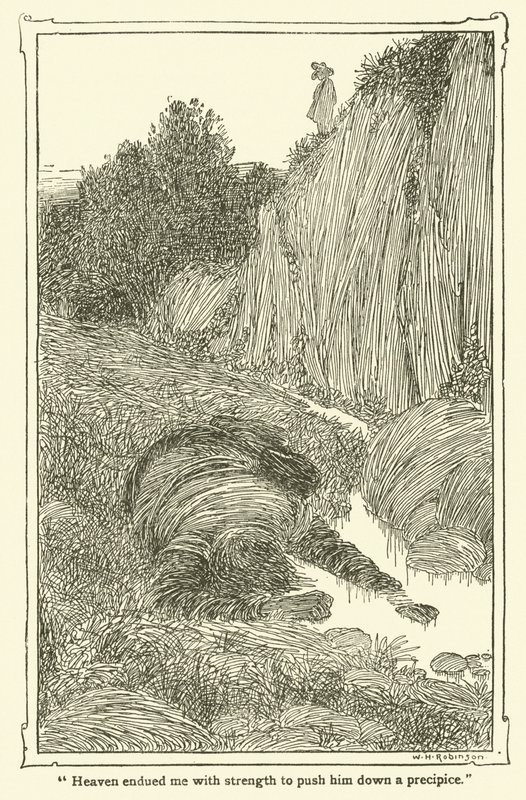 Illustration für Don Quijote von William Heath Robinson