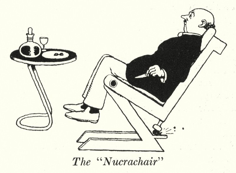 Der "Nucrachair" (Lithografie) von William Heath Robinson