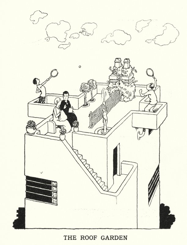 Der Dachgarten von William Heath Robinson