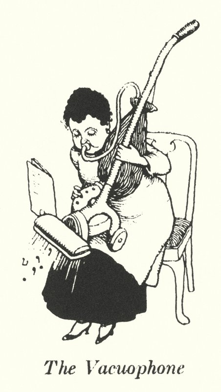 Das Vacuophon (Lithografie) von William Heath Robinson