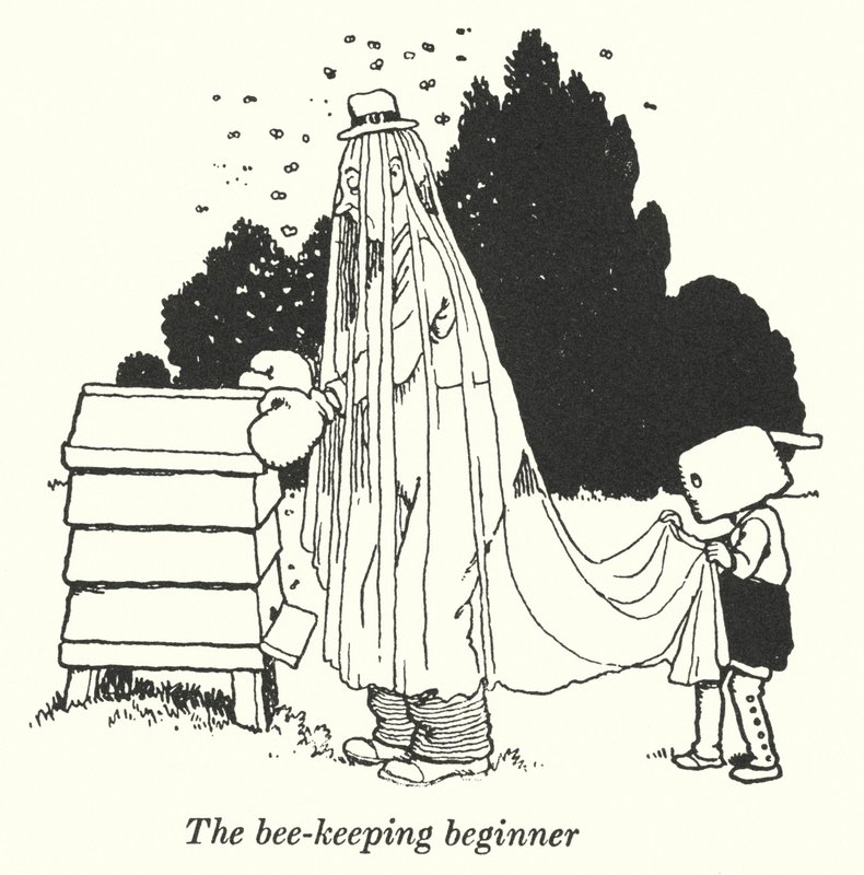 Der Imkeranfänger (Litho) von William Heath Robinson