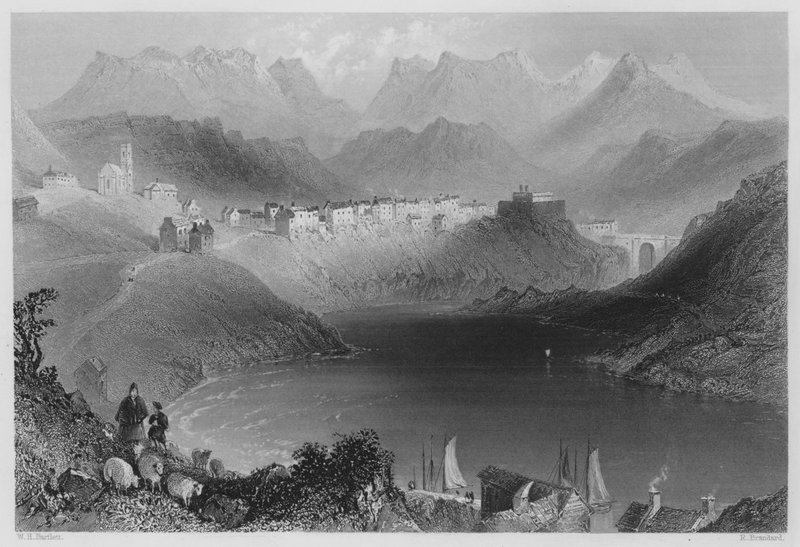 Clifden, Connemara von William Henry (after) Bartlett