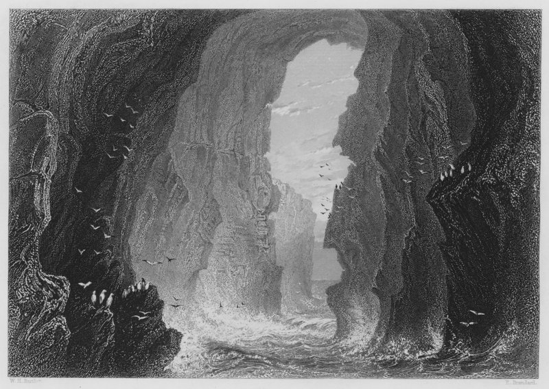 Dunkerry-Höhle, County Antrim von William Henry (after) Bartlett