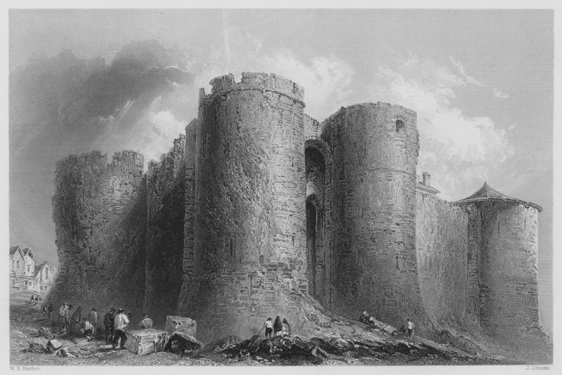 Das Schloss von Limerick (Stich) von William Henry (after) Bartlett