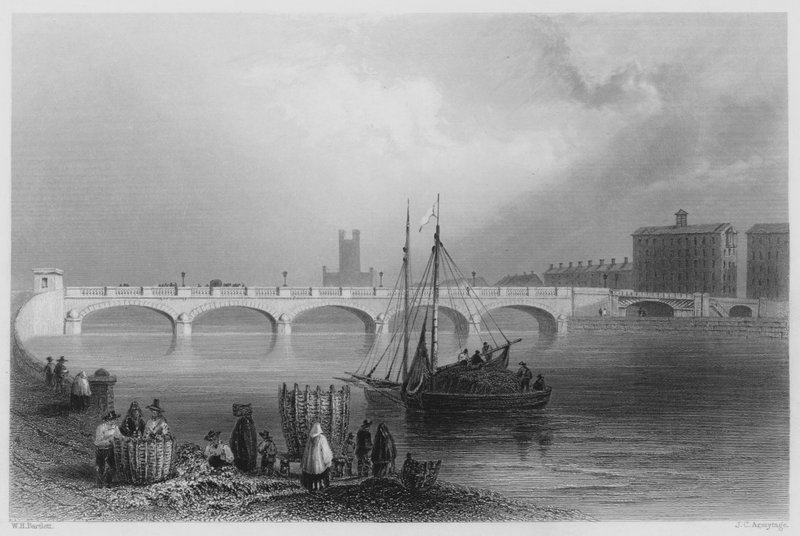 Wellesley-Brücke, Limerick (Gravur) von William Henry (after) Bartlett