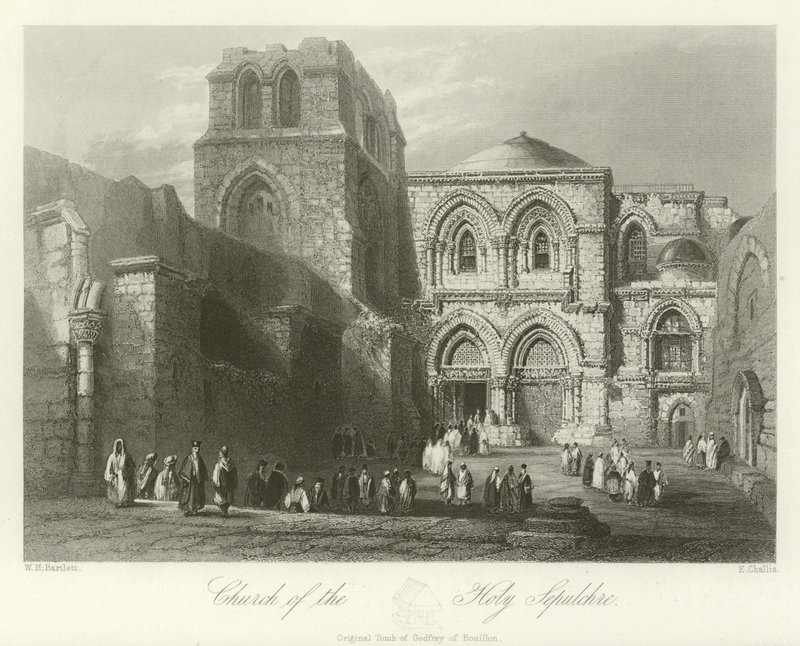 Kirche des Heiligen Grabes, Jerusalem von William Henry Bartlett