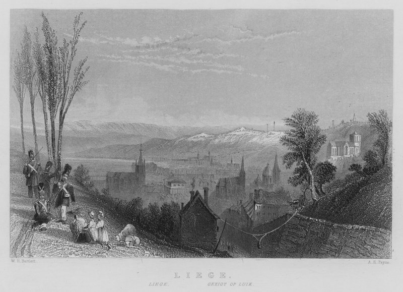 Lüttich (Stich) von William Henry Bartlett