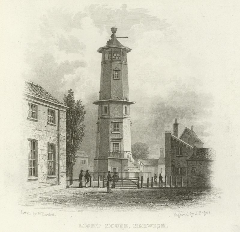 Leuchtturm, Harwich von William Henry Bartlett