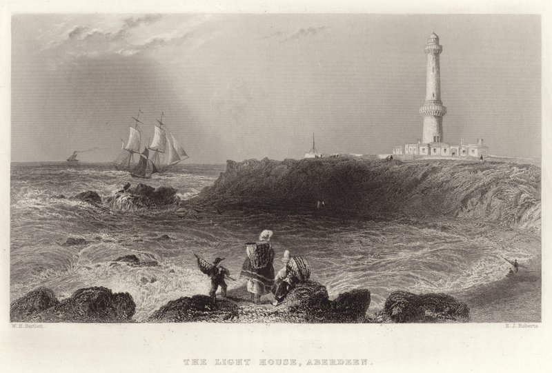 Der Leuchtturm, Aberdeen von William Henry Bartlett