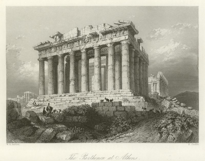 Das Parthenon in Athen von William Henry Bartlett