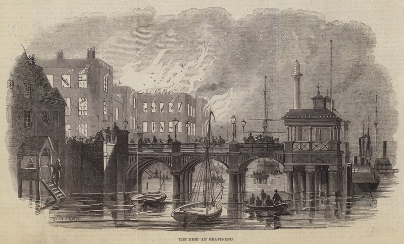Das Feuer in Gravesend von William Henry Pike