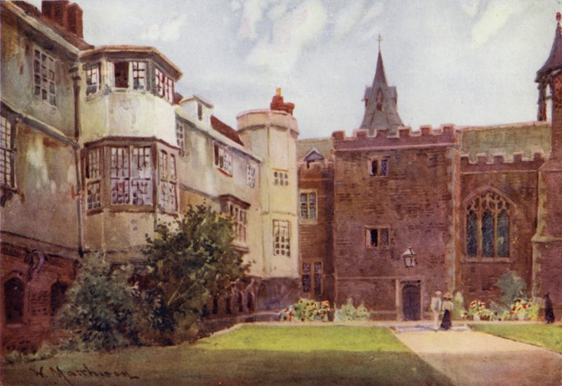 Ein Alter Hof im Queens College von William Matthison