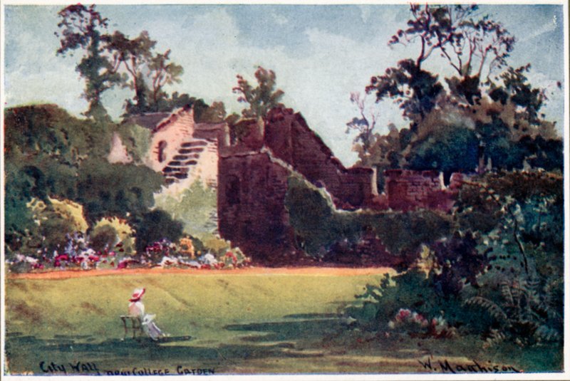Stadtmauer von Oxford, Garten des New College von William Matthison