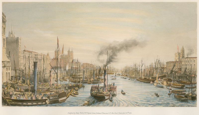 Der Pool, von der London Bridge, Morgen von William Parrott