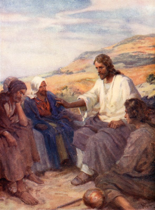Jesus lehrt seine Jünger, Matthäus v von William Pratt