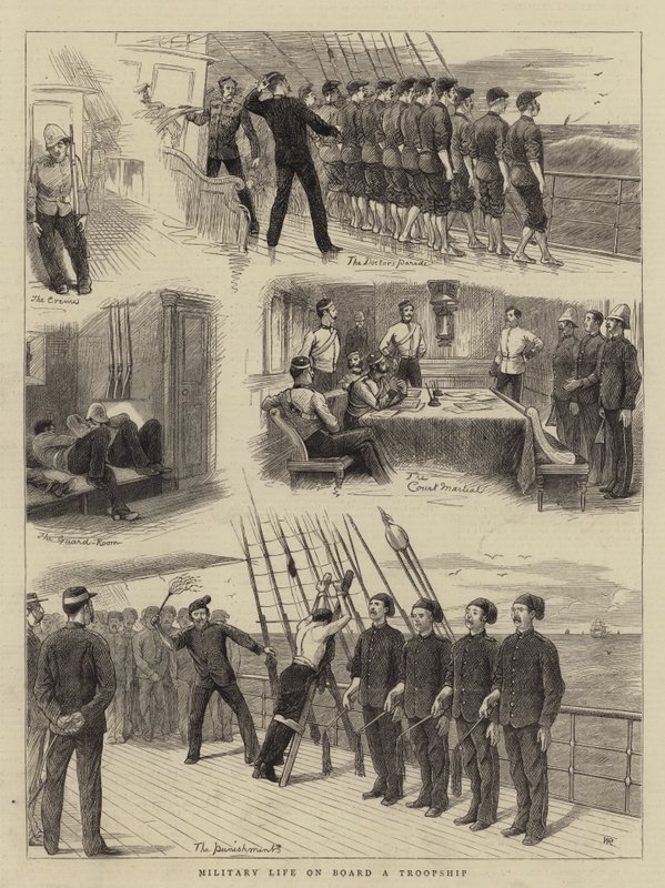 Militärleben an Bord eines Truppenschiffs von William Ralston