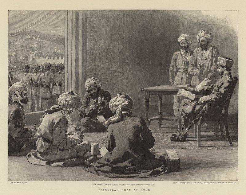 Nasrullah Khan zu Hause von William Small