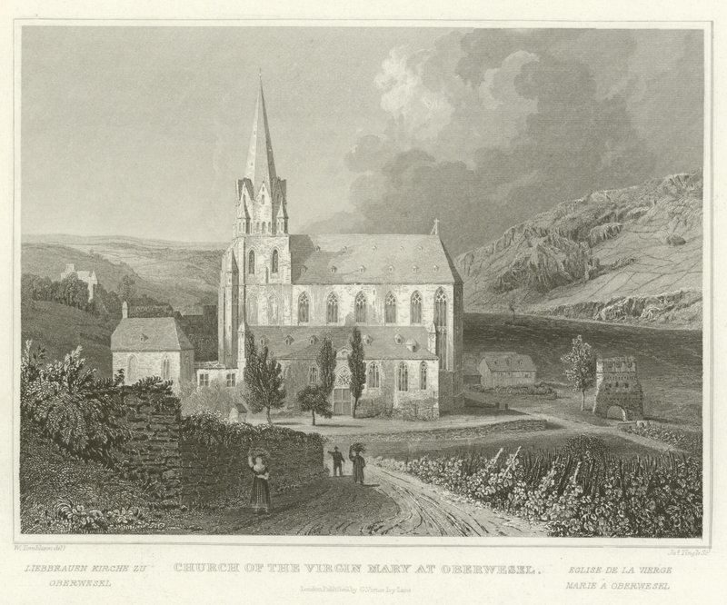 Kirche der Jungfrau Maria in Oberwesel von William Tombleson