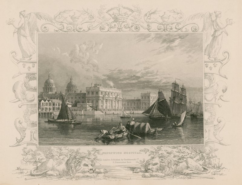 Greenwich Hospital, London von William Tombleson