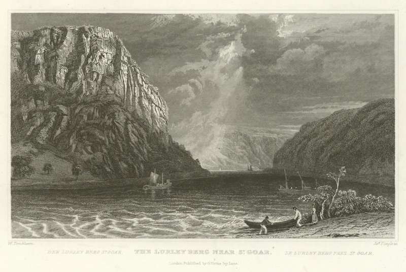 Der Lurley Berg bei St. Goar von William Tombleson
