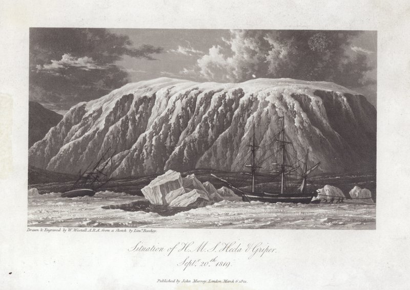 Situation der H.M.S Hecla und Griper von William Westall