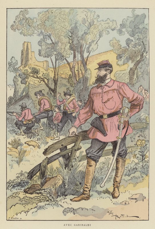 Mit Garibaldi von after Albert Robida