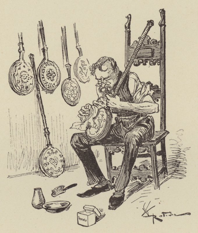 Bettpfannen von after Albert Robida