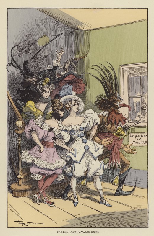 Karnevalstreiben von after Albert Robida